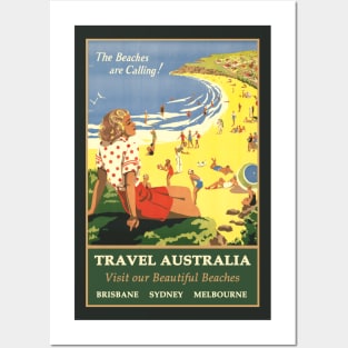 Vintage Travel Australia Ad | The Beaches Are Calling Posters and Art